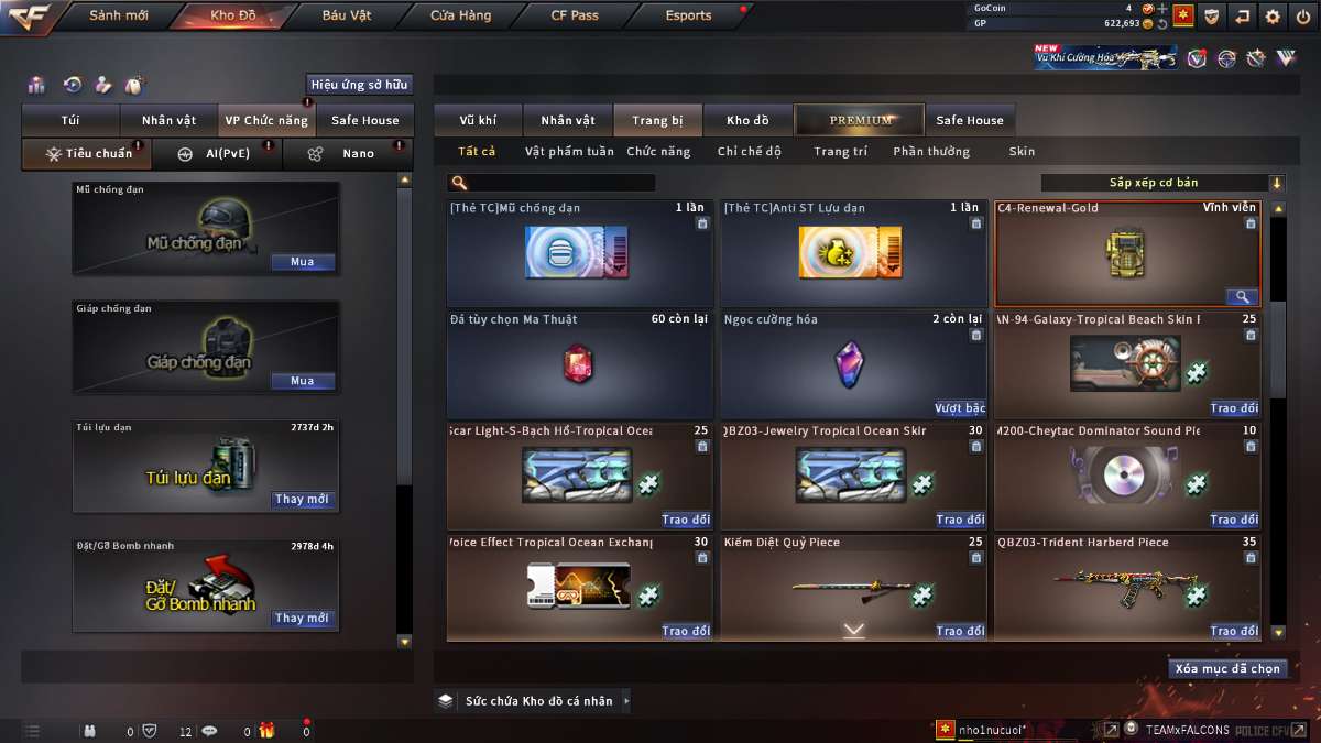 shop acc cf uy tin gia re